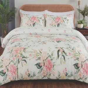 Ava Microfibre Duvet Cover with Fitted Sheet