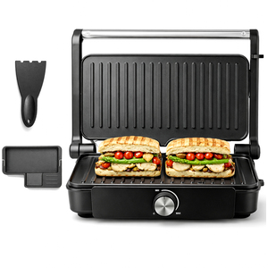 Panini Press Non Stick Grill With Adjustable Temperature Control