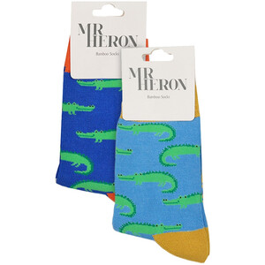 Soft Breathable Novelty Socks Miss Sparrow Mr Heron 2 Pack Boys Bamboo Animal Socks shot 16173774
