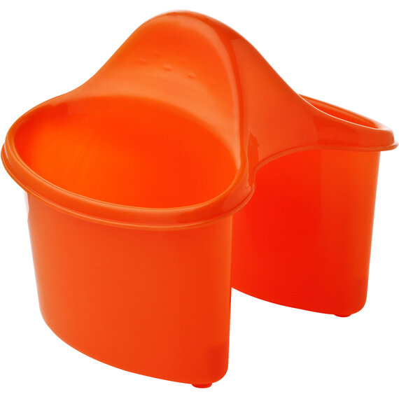 Laurie Orange Plastic 2 Compartments Caddy