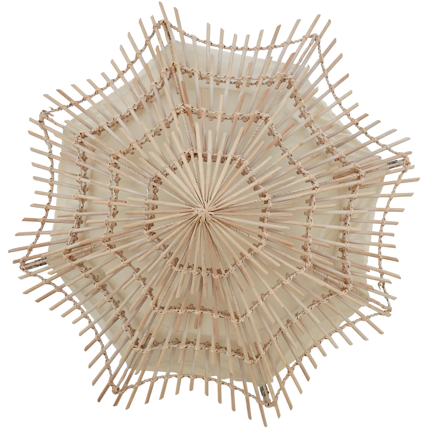 Orsina Hestina Medium Woven Rattan Wall Light - Brown