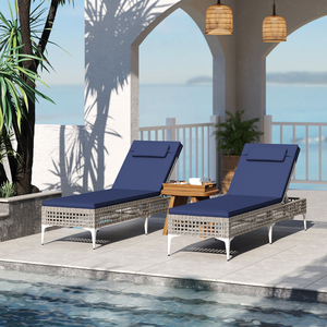6-Position Rattan Patio Chaise