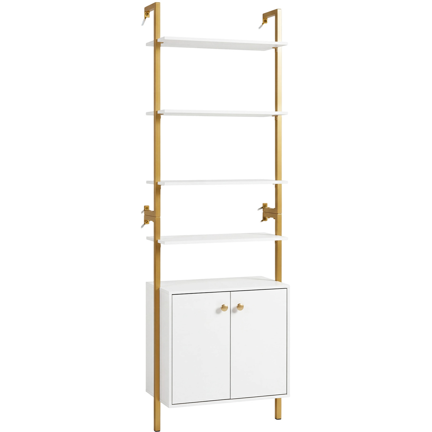 Costway 7 Tier Ladder Bookshelf - White