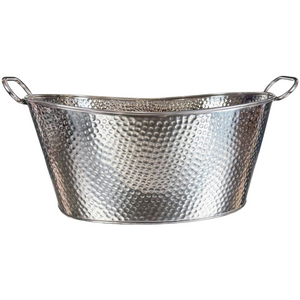 Buckingham Hammered Stainless Steel Beverage Tub 22 Litre 47 cm Multi-Purpose Ice Bucket