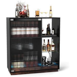 Coffee Station with Glass Racks
