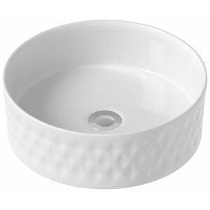 Round Countertop Basin Gloss White - 360 x 360mm