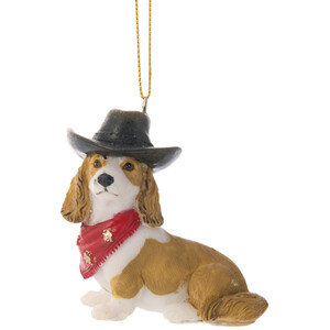 Christmas Cowboy Pup Hanging Decoration