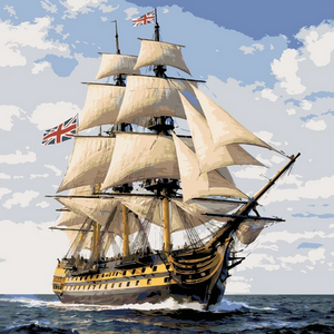 HMS Victory Ship Canvas DIY Paint by Numbers Kit