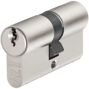 Abus e60np euro double cylinder nickel pearl 35 x 50mm boxed