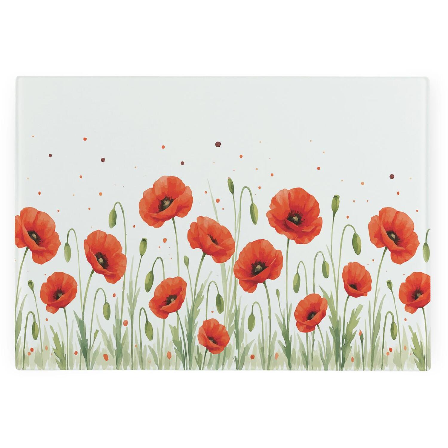 Image of Summer Poppies Smooth Glass Worktop Saver&hellip;