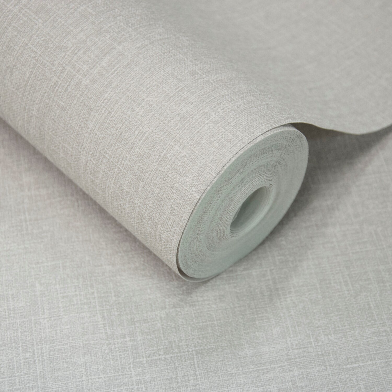 Grandeco Grey Boutique Nursery Pure & Protect Cirrus Woven Linen Textured Antibacterial Wallpaper, Mid - Image 3