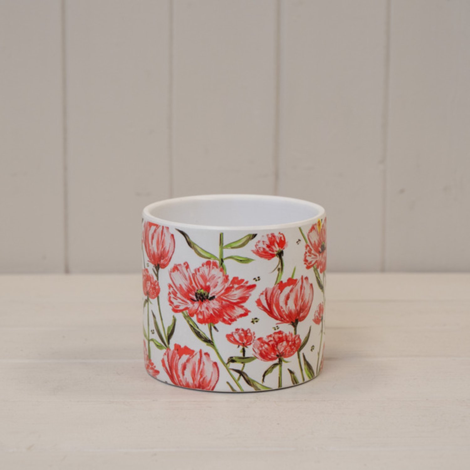  - Classic White Poppy Pot Plant Pot - Image 3