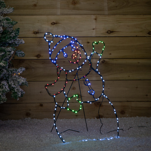 38cm Santa's Stuck Animated Christmas Tree Decoration