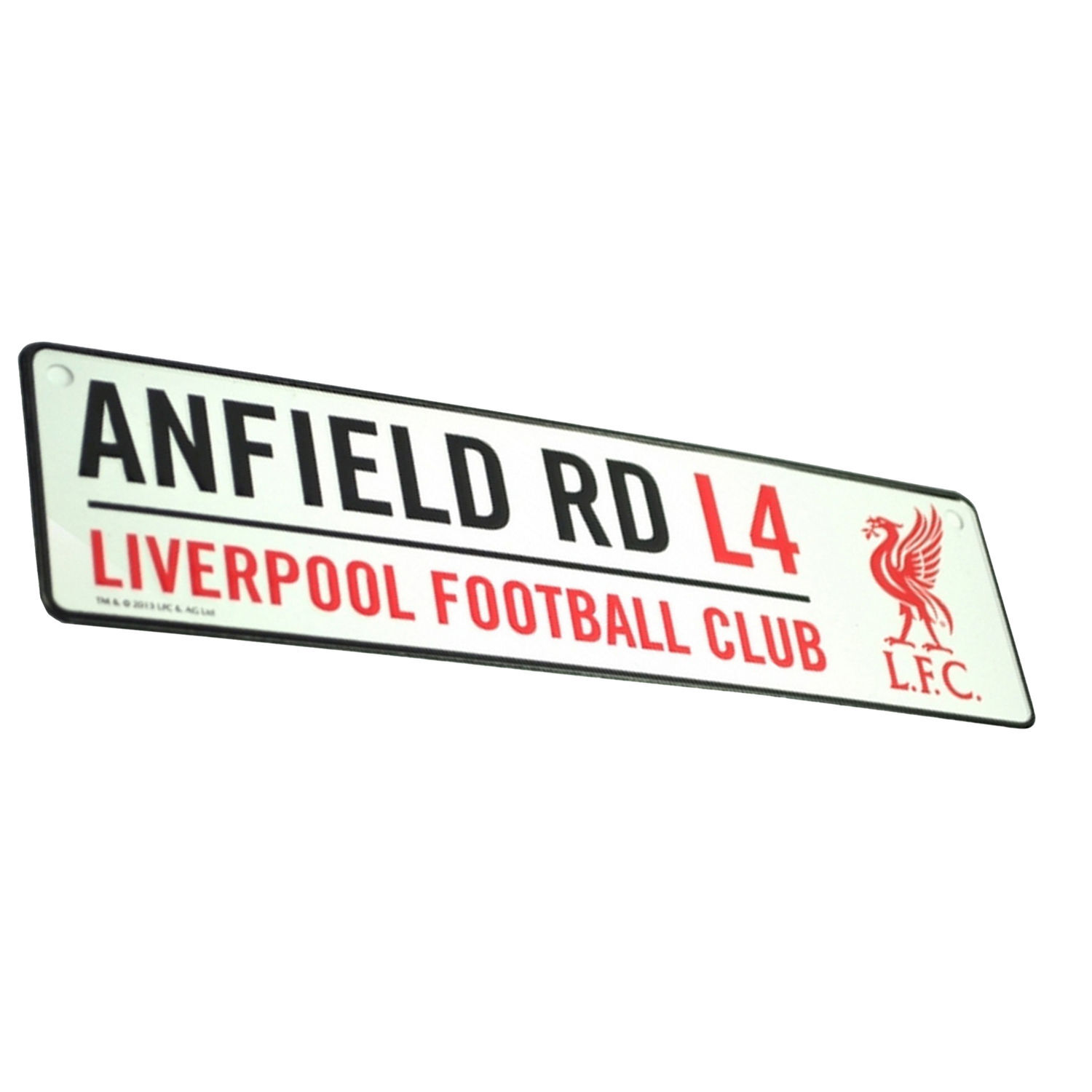 Liverpool Fc Official Football 3D Embossed Metal Hanging Street Sign - White/Red/Black