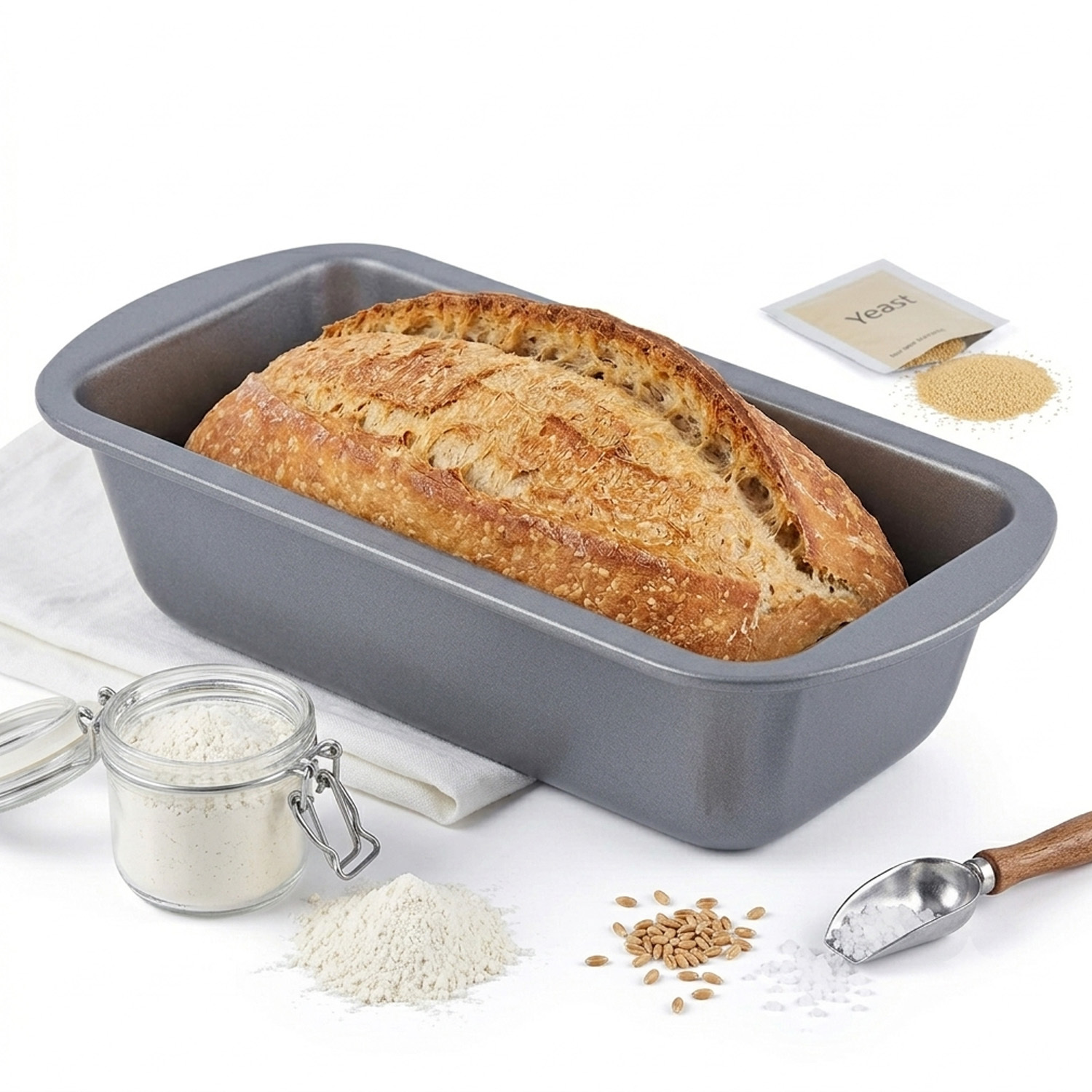 Image of 1 x Rectangular 2lb Non-Stick Bread&hellip;