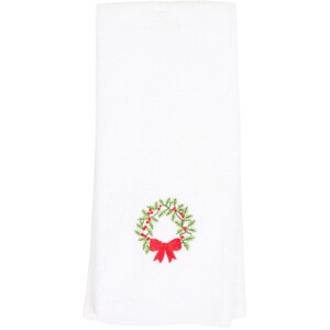 Pack of 2 Embroidered Wreath Tea Towels