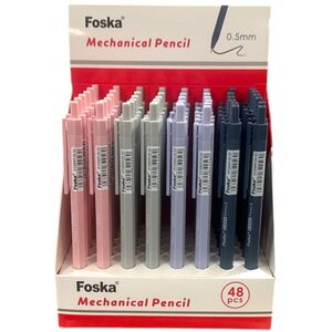Pack of 48 0.5mm Hexagon Mechanical Pencils