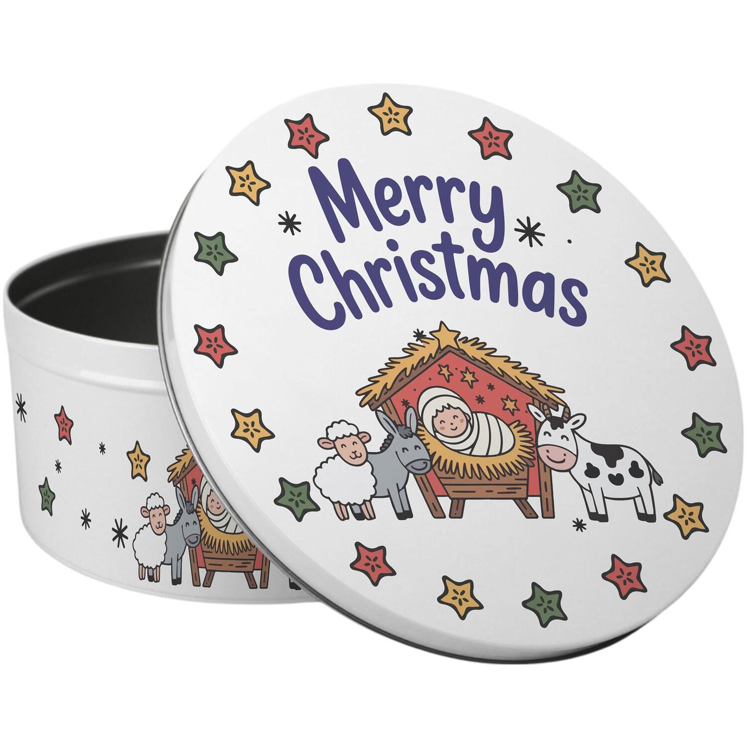 Image of Christmas Nativity Large Cake Tin -&hellip;