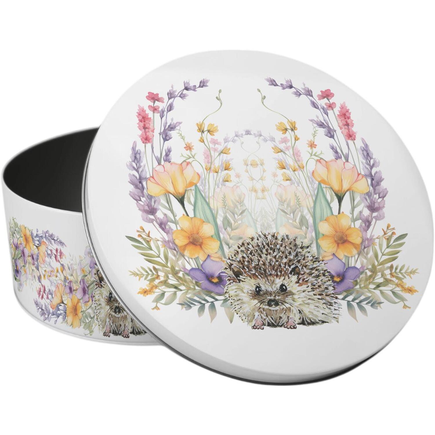 Image of Floral Hedgehog Small Cake Tin -&hellip;