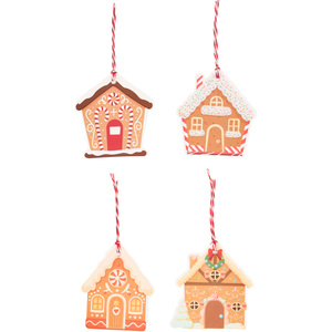 Pack of 20 Gingerbread Houses Gift Tags