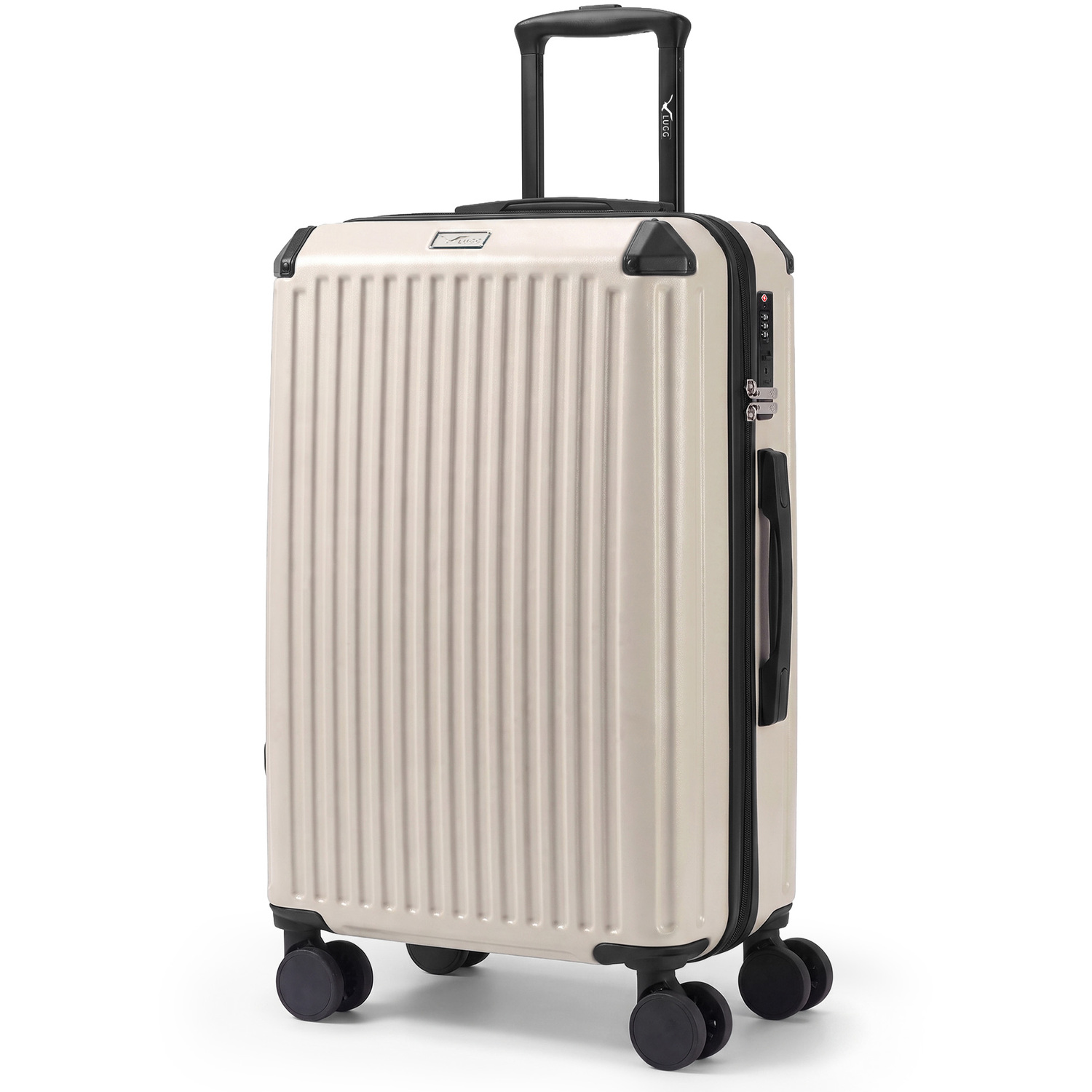 Lugg Sky Rover 24 Inch Suitcase, Abs Hard Shell, Secure Tsa Lock - Stone