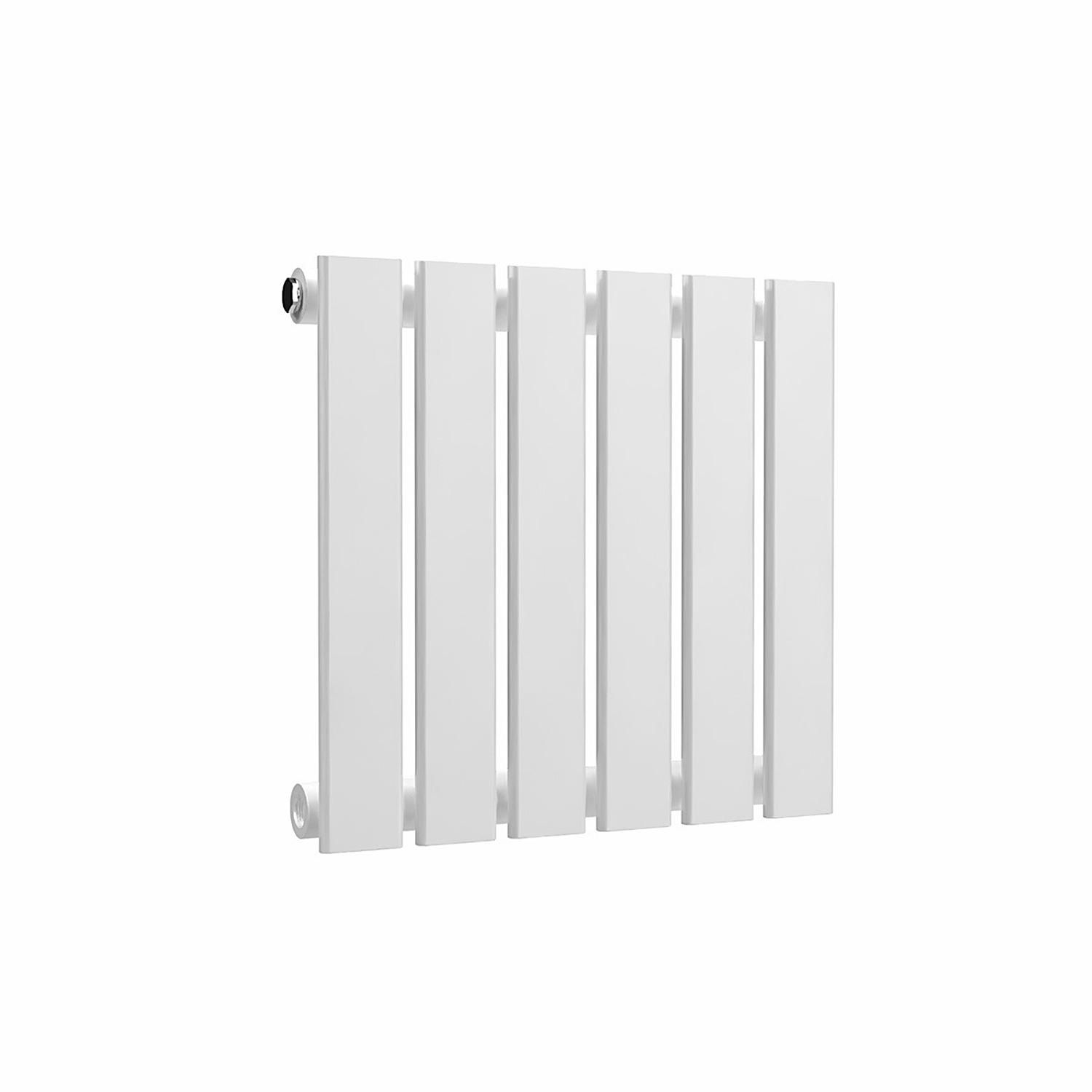 Lux Heat White Flat Horizontal Single Panel Designer Radiator 400mm (H) x 420mm (W) - Image 2