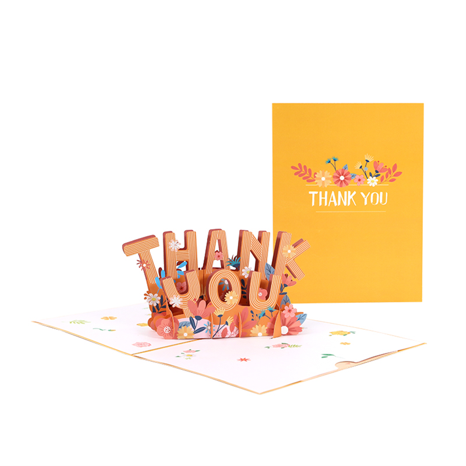 Floral Display Joyful 3D Pop Up Thank You Card - Image 2