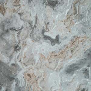 Sample of Nakura Wallpaper in Grey and Silver with Bronze Metallic