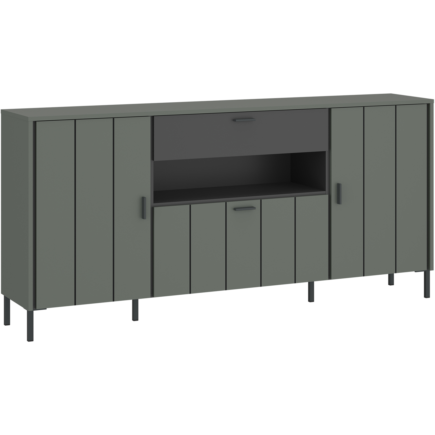 Furniture To Go Arundel Sideboard 2 Door 1 Flap 1 Drawer - Green