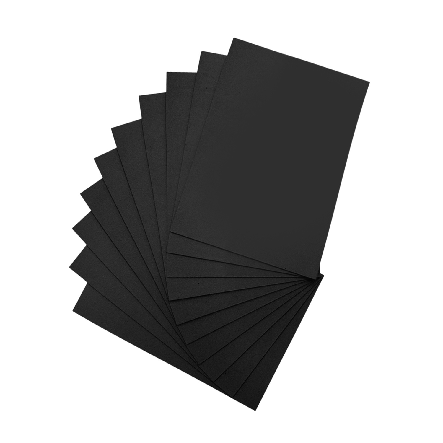 Janrax Pack Of 10 A5 Black Coloured Eva Foam Sheets - Black