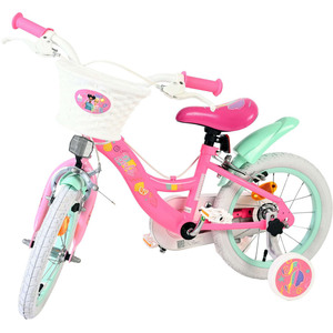 BARBIE 20571-FW14UK 14-Inch Girls Children's Bike - Pink/Green