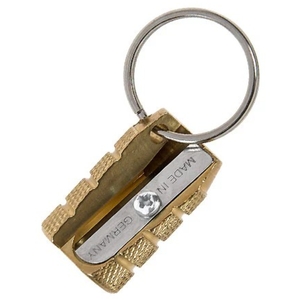 Single-Hole Brass Bullet Sharpener with Keychain Hole - Precision Sharpening
