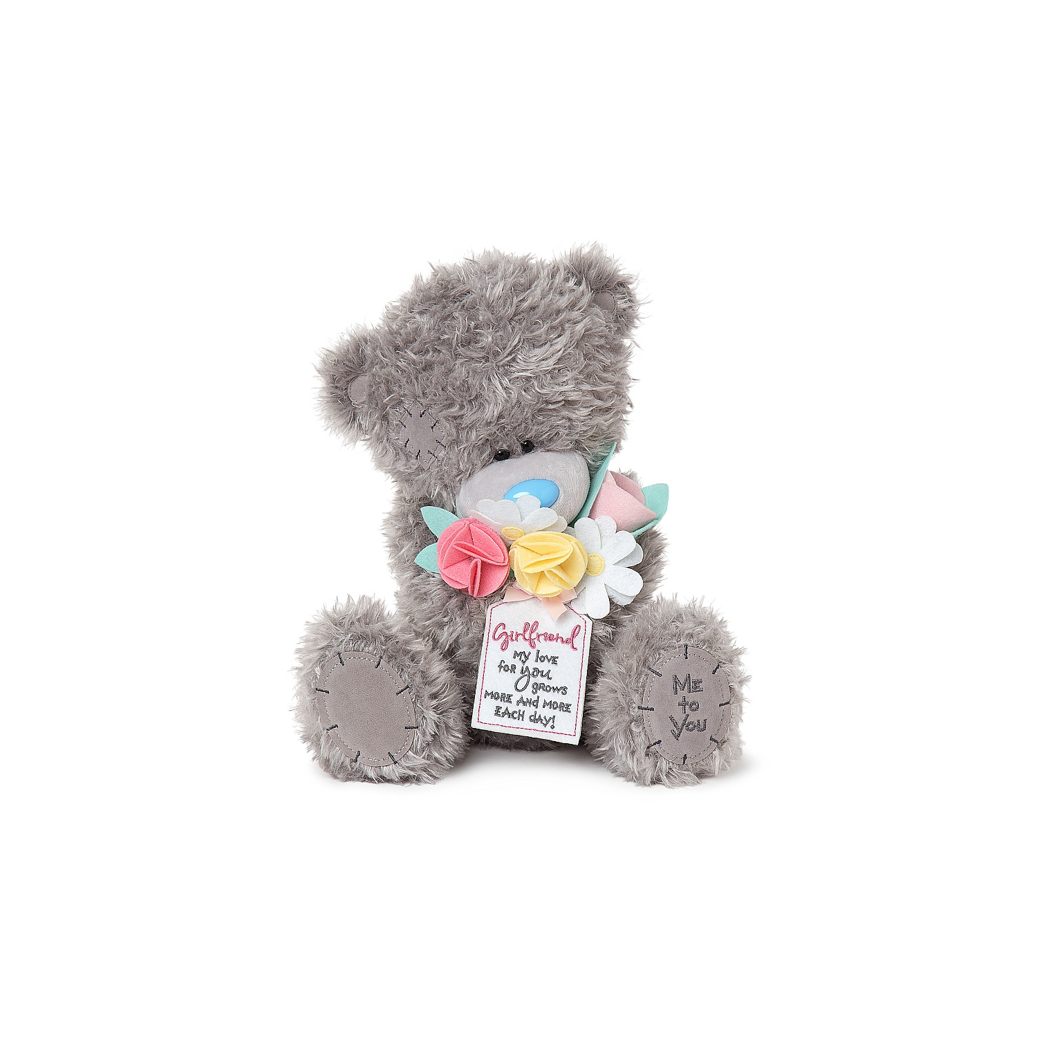 B&Q - For Girlfriend Tatty Teddy Holding Flowers  Bear - Image 3