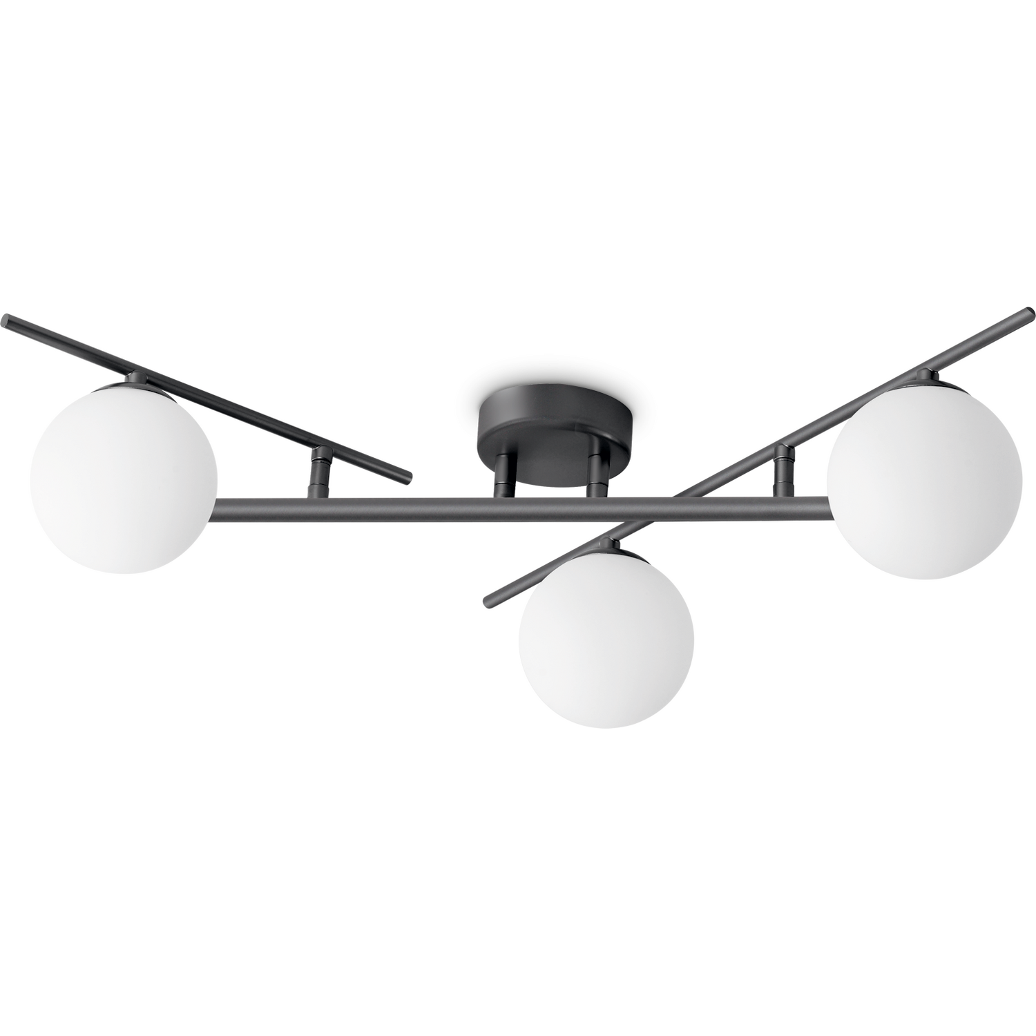 Ideal Lux Lighting Atlas Ceiling Light Black - Black