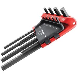 Facom 83h.jp9a Metric Hexagon Key Long Arm Set, 9 Piece