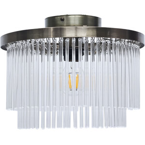 Ashley Antique Brass With Glass Rods Flush Ceiling Light
