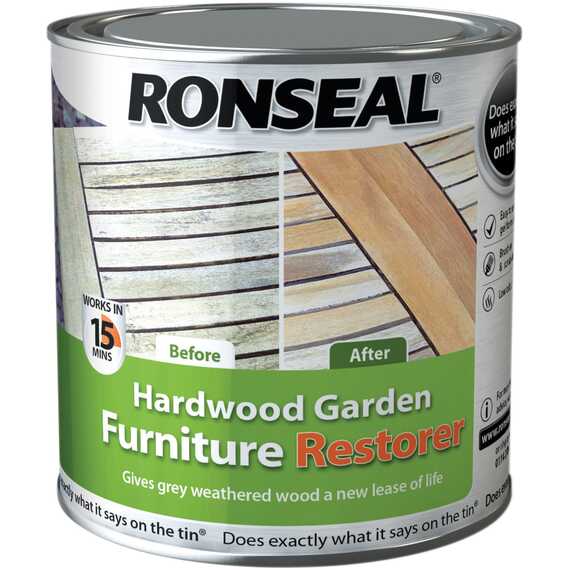 Hardwood Garden Furniture Restorer 1 litre by Ronseal