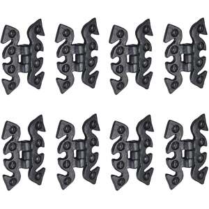 Black Matt Butterfly Cabinet Hinges, 4 Pairs
