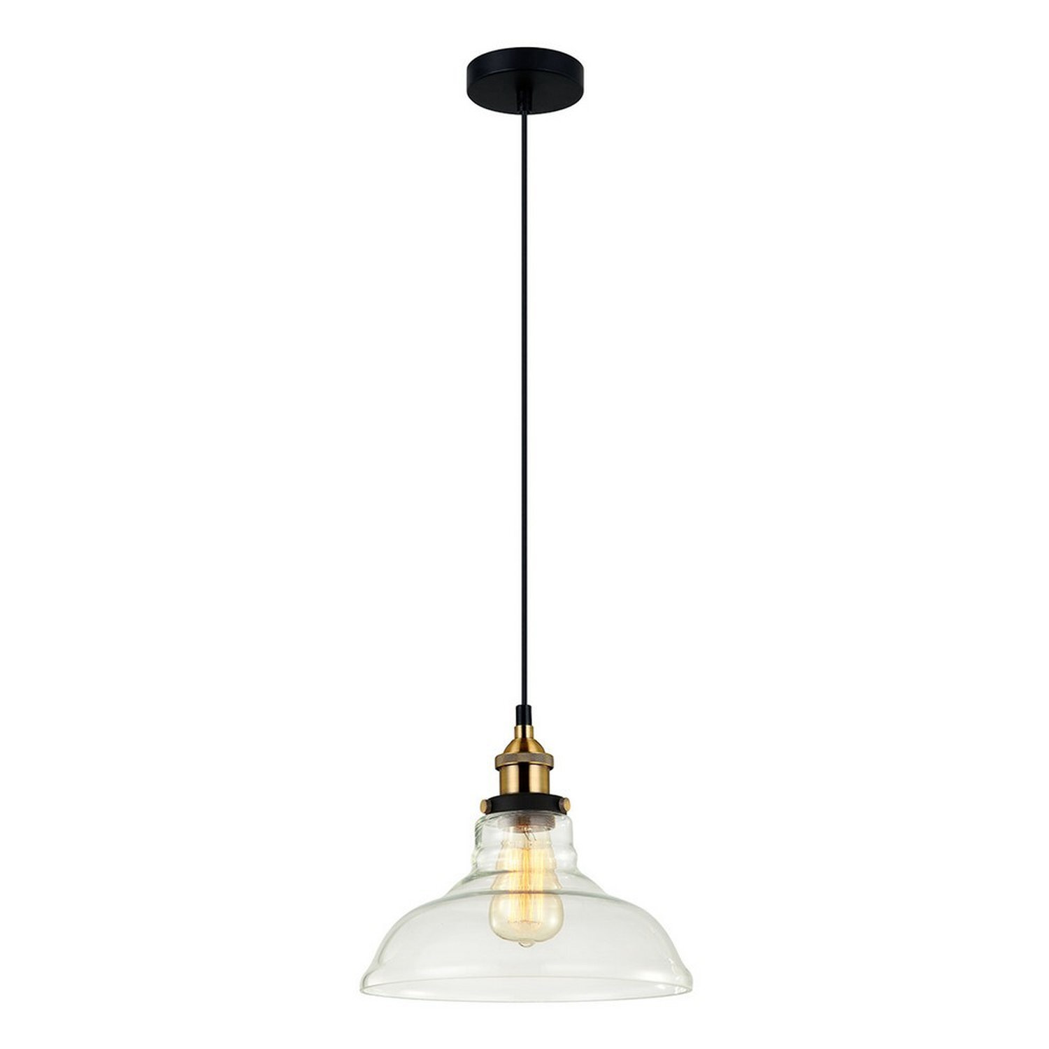 Italux Lighting Industrial Pendant Light Black Q - Black