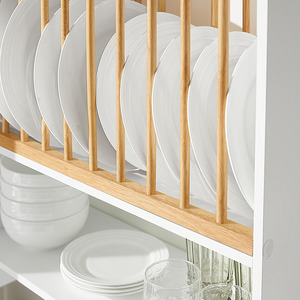 White SoBuy Wall Mounted Kitchen Plate Cup Rack shot 21561454