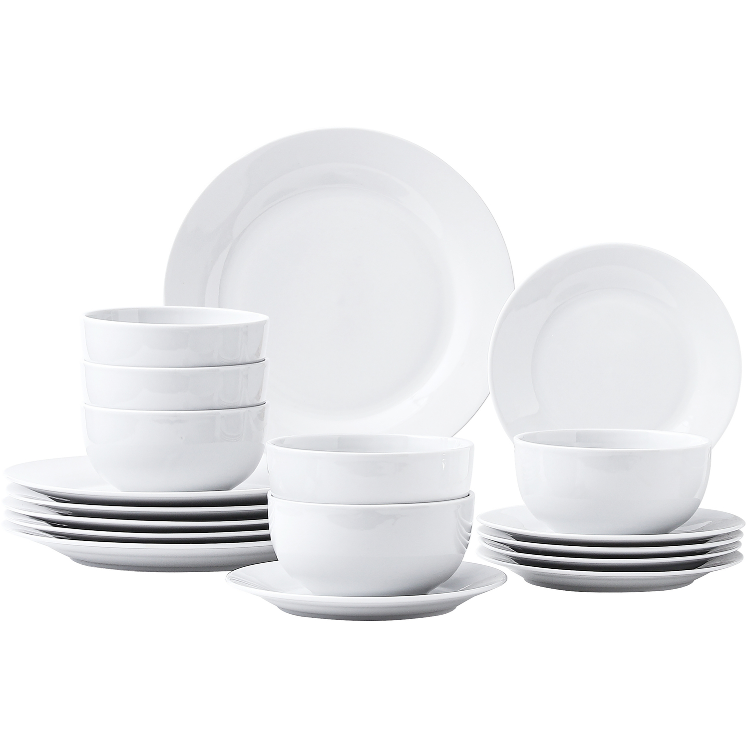 B&Q -  Timeless 18Pc Plain White Porcelain Dinner Set. - Image 3