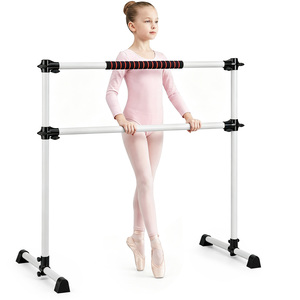 Costway Adjustable Ballet Barre Dance Stretching Support-White