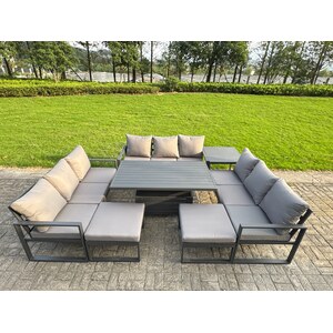 Aluminum Outdoor Patio Furniture Set Patio Conversation Sets Adjustable Table Stool Side Table