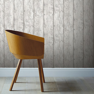 Metallic Washed Wood Wallpaper