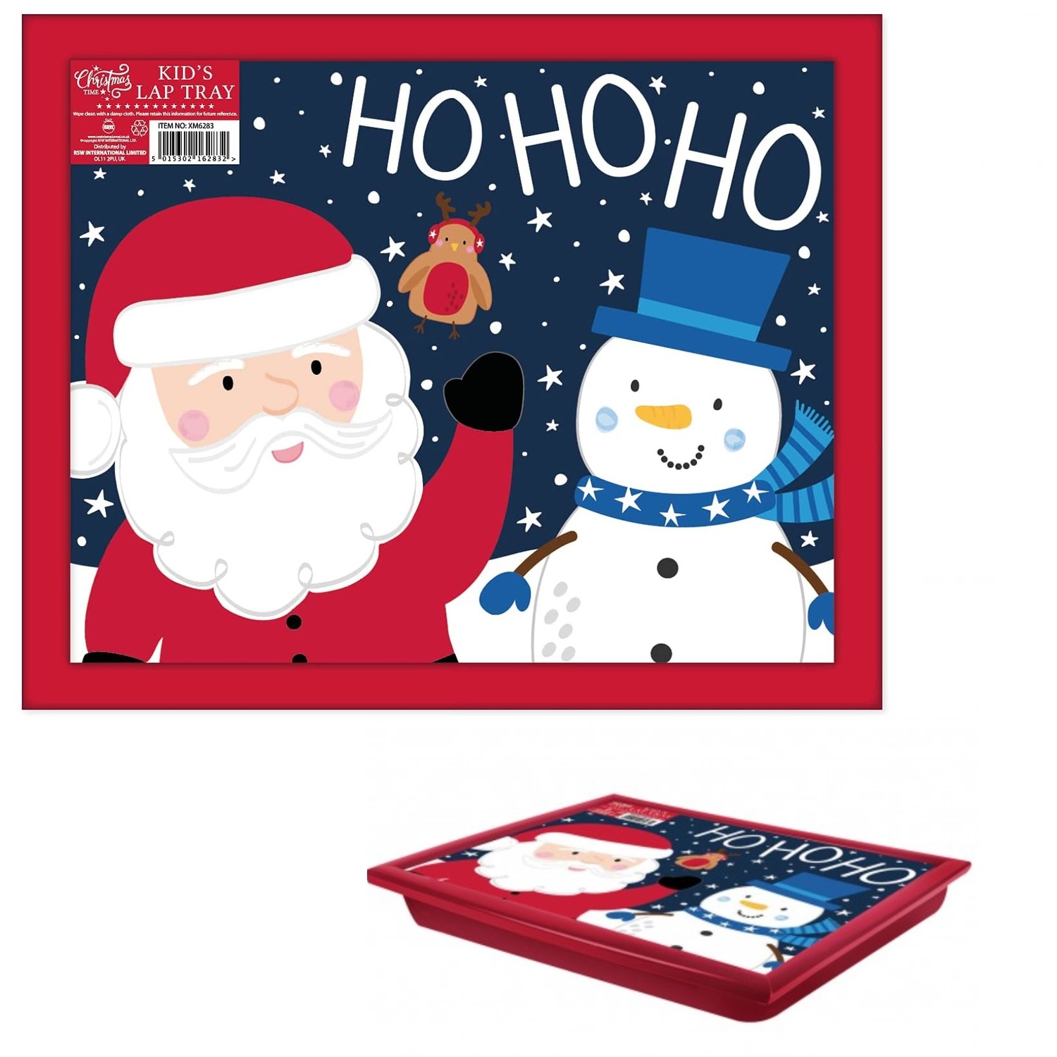 Image of Kids Christmas Lap Tray - Red