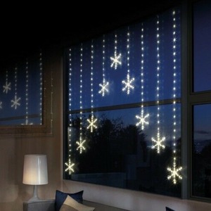 Snowflake Curtain Light Warm White