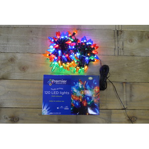 Premier 12m 120 LED Multifunction Large Bulb Christmas Lights
