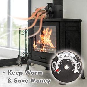 Heat Powered Stove Fan and Magnetic StoveFireplace Thermometer