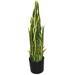 Artificial Snake Plant Yellow Green Indoor Plant