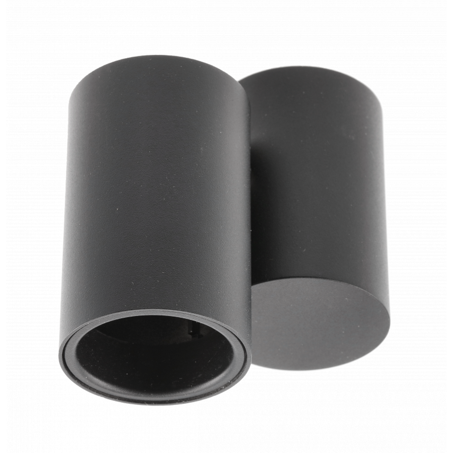 Cgc Lup Black Modern Single Gu10 Adjustable Ceiling Spotlight - Black